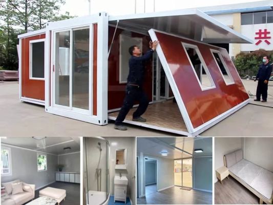 Оцинкованный стальной каркас быстрый жилой дом расширяемый контейнерный дом с аксессуарами