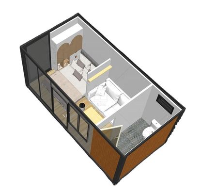 Быстрая сборка Flat Pack Container Prefab House с стальной сэндвич-панелью