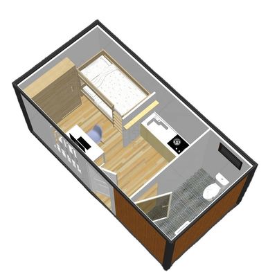 Быстрая сборка Flat Pack Container Prefab House с стальной сэндвич-панелью