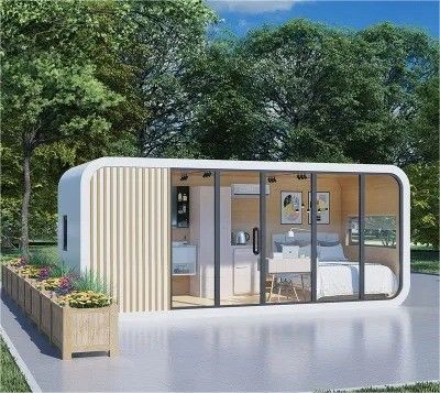 Современный дизайн Мобильная стальная конструкция Здание яблочная хижина портативный дом