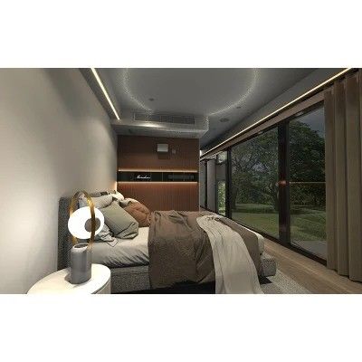 Современный элегантный дизайн сэндвич панель Prefab капсула крошечный дом