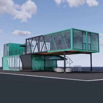 Сэндвич-панель Мобильный жилой контейнерный дом для деревни Удобный магазин