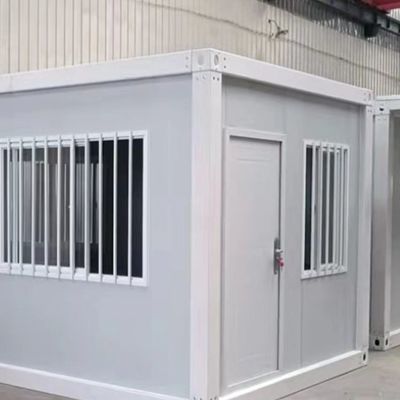 Плоский контейнер Дом-офис Префабрикованный контейнер с PVC скользящим окном