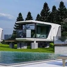 Жирный контейнерный дом для современного крошечного космического капсулы Хангфа