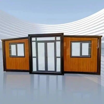 Защита окружающей среды 2 спальные комнаты Контейнерный дом с стальной дверью
