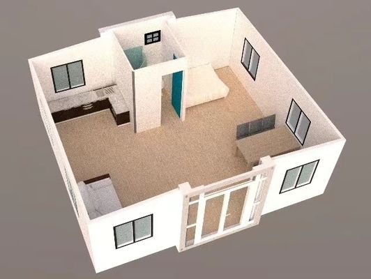 Отель расширяемый плоский контейнерный дом с PVC-сдвижным окном 20ft 30ft 40ft