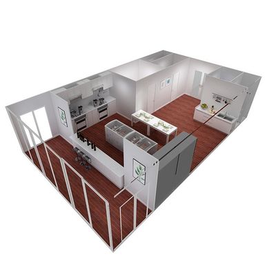Модульный 40ft Flat Pack Steel Container Villa House с преимуществом быстрой установки